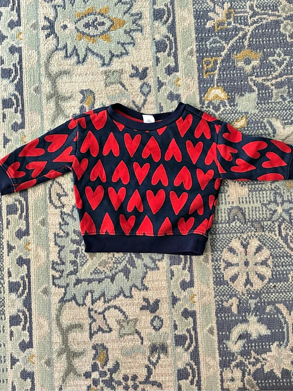 Old Navy Printed Crew-Neck Sweatshirt for Baby 3-6M Heart Print Sweatshirt